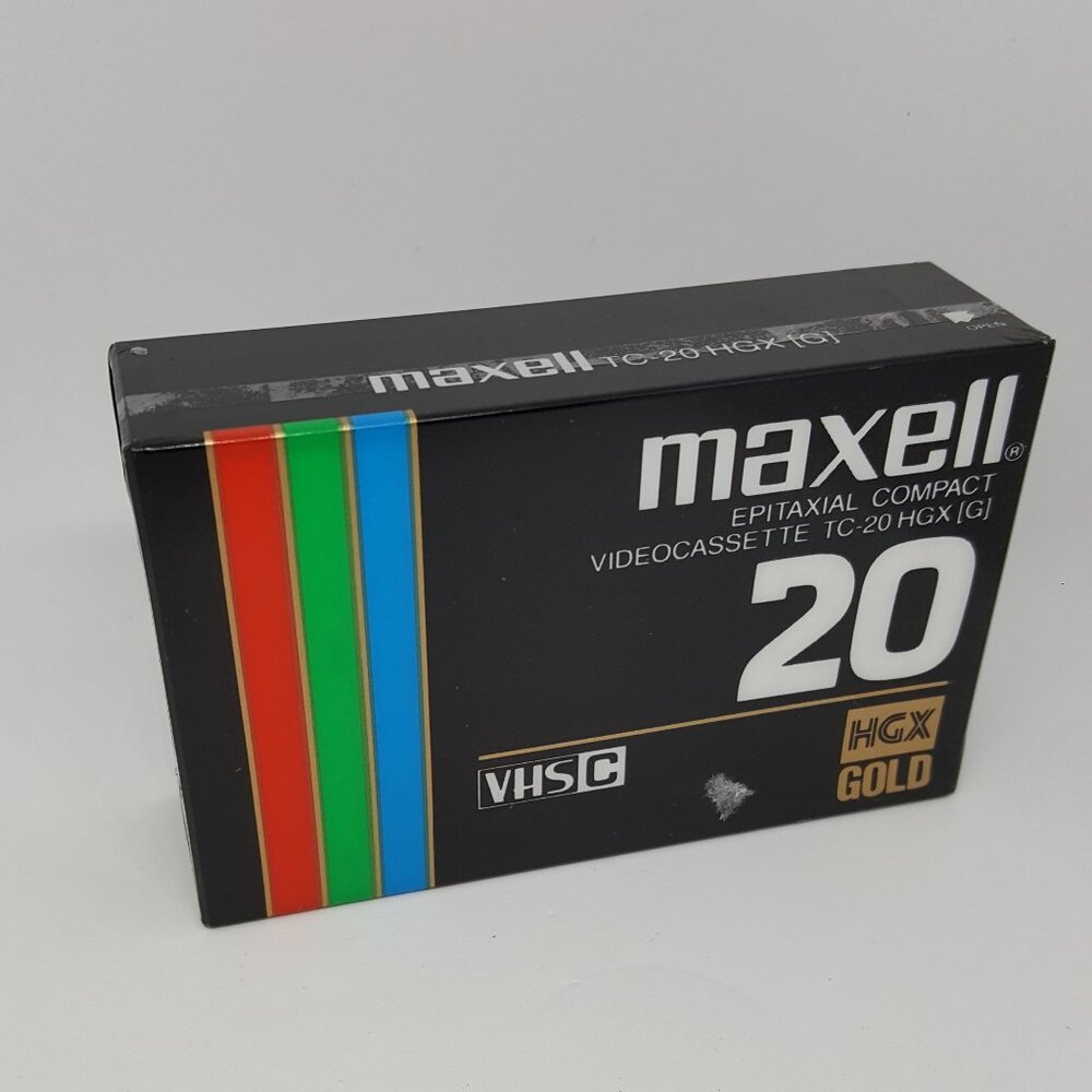 Maxell Epitaxial Compact VHS-C HGX-Gold Video Cassette Brand New